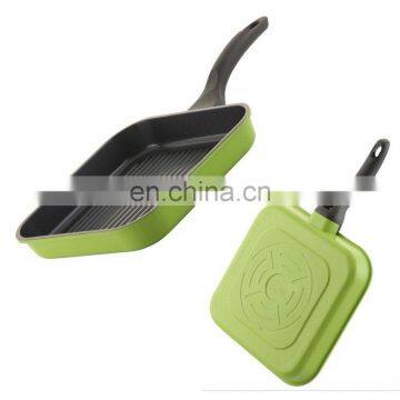 Ceramic coated square frying pan