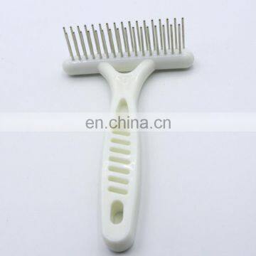 Portable Handle Dog Grooming Brush Double-rowed Teeth Needles Pets Fur Remover Comb photo-3