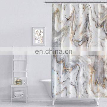 Marble Ink Texture Background Pattern Print Luxurious Shower Curtain photo-2
