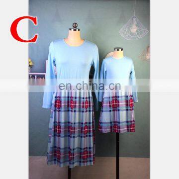 2019 NEW Three Quarter Sleeve Black Plaid Mom Daughter Dress Family Matching Outfit (this Link for Girls,1-12years) photo-4