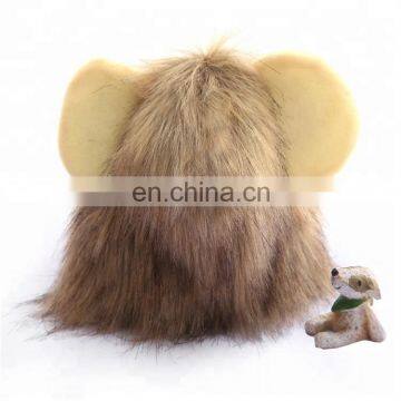 Pet Costume Lion Mane Wig for Dog Cat Halloween Dress Up With Ears photo-5