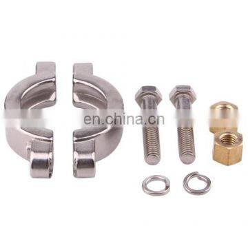 Wholesale High Quality Steel Tri Clamp Double Bolted SS304 Quick Connect Tube Pipe Clamp Connecting Clamps photo-2