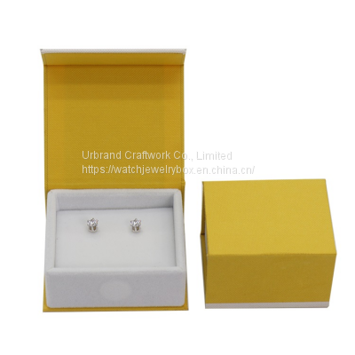 Texture paper jewelry box for ring and necklaces with custom logo price