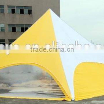 Custom Logo printing Advertising yellow and white Star Tent for sale