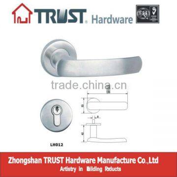 LH012:Trust Stainless Steel Solid Lever Handle with Escutcheon