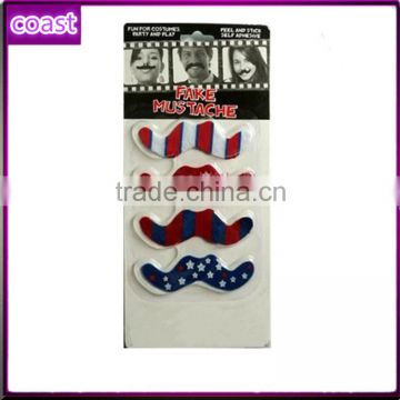 holiday mixed flag color funny items toy artificial mustaches