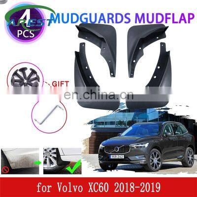 Новые 4 штуки брызговиков для Volvo XC60 2018 2019 годов. Брызговики для крыльев, защита передних и задних колес. Автомобильные аксессуары