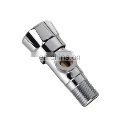 Zinc alloys handle two way 90 degree toilet brass spool polish angle valve