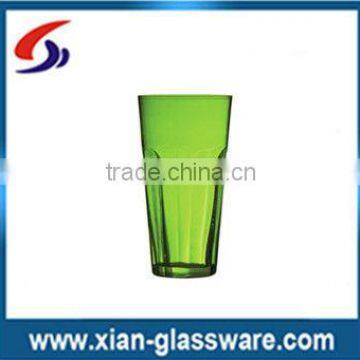 Promotional wholesales green drinking glasses