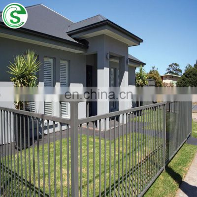 Powder coated anti rust steel baluster house yard tubular iron fencing, garden steel fence