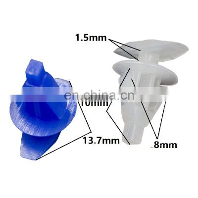 Automobiles universal car door window sealing strip retainers rivets White Blue Auto plastic clips