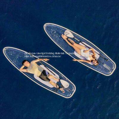 LIMELIGHT clear SUP, transparent paddle board, clear paddle board, crystal SUP, crystal board, see through stand-up paddle board