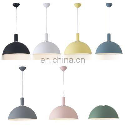 Wholesale Nordic restaurant chandelier modern pendant light dining room bar table single head lamp macaron