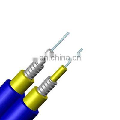 2cores Multi Mode Duplex Armored Optical Fiber Cable outdoor armored fiber cable 2 core fiber optic cable