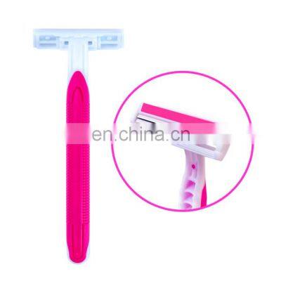 Hot selling design face razor for women twin blade portable women shaveFemale Safety Razor with 5pcs Blade Refills