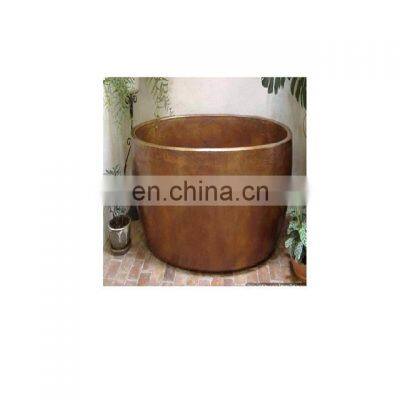 copper double wall bath tube