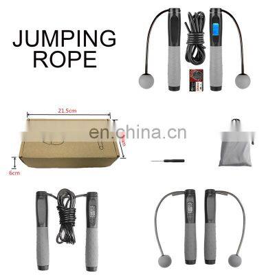 High Quality Digital Black Freestyle Heavy Weighted Private Label Skipping PVC Jump Rope photo-4