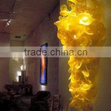 Yellow Decorative Flower Wall Light