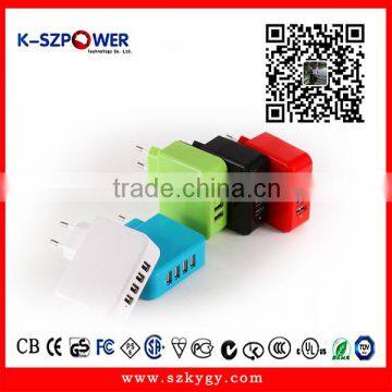 2016 G-series25W K- 054900 4 Port Usb Wall Charger 5V 4.9A for Ipad Iphone Samsung