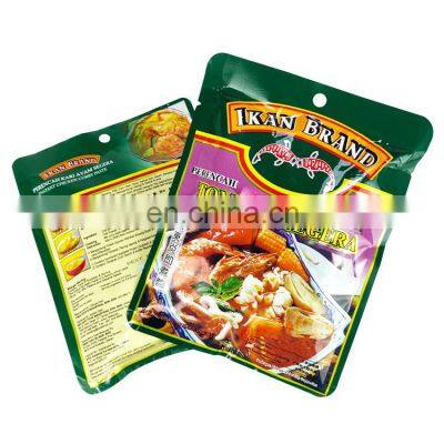 resealable sauce retort pouch aluminum foil heat sealing spices seasoning condiment packaging bag