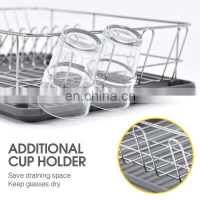 Dish Rack, Large Capacity Dish Drainer, Dish Drying Rack With Cutlery Holder photo-3