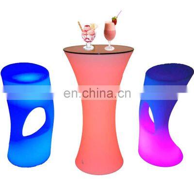 bar tables club furniture nightclub lounge sillas para eventos plastic color changing waterproof outdoor furniture