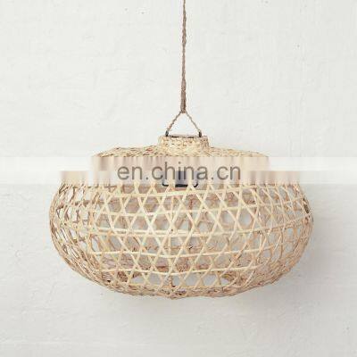 Handwoven Bamboo Short Light Shade Bamboo Pendant Light, Lampshade Ceiling Light Decor Wholesale photo-2