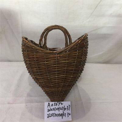 Sturdy And Practical Rustic Willow Baskets Rectangular Shape China Supplies