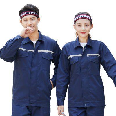 Work clothes set for men, wear-resistant factory, workshop, factory clothes for workers, reflective strips, auto repair, labor protection clothing wholesale