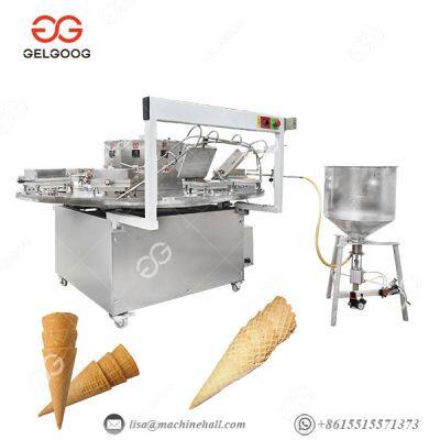 Automatic Ice Cream Waffle Maker Sugar Wafer Cones Baking Making Machine