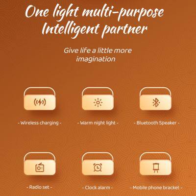 Multifunction Wireless Charger Charging With BT Speaker Wireless Charge Night Light Alarm Clock Phone Holder photo-2