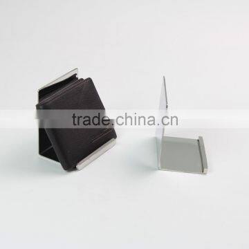 Polished Silver Metal Purse Display L Stand Metal Wallet Display Stand photo-5