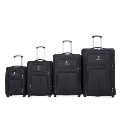 STOCK LOTS DOLLAR 3PCS 4PCS FABRIC EVA TROLLEY LUGGAGE SUITCASE SETS