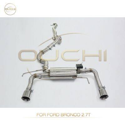 Stainless steel Exhaust System Catback for Ford Bronco/Focus RS/Raptor F150/GT TIG manual welding High-performance automotive exhaust parts