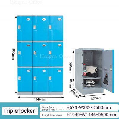 Types de casiers résistants à l'humidité : armoire en plastique ABS résistant aux UV et imperméable au climat avec intérieur lavable