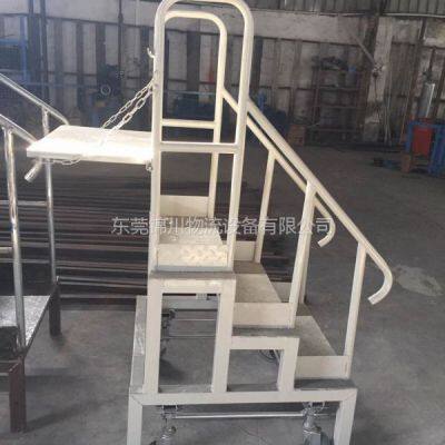 Европейский стиль промышленной стальной подвижной лестницы с ступеньками для использования на складе