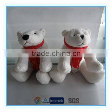 White christmas teddy bear plush toy with scarf