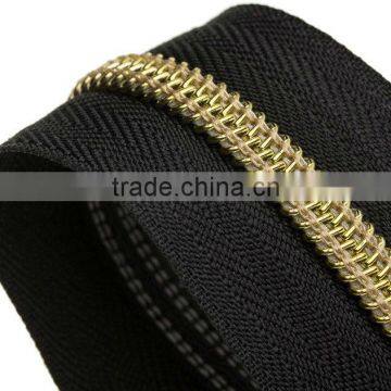 nylon zipper with golden teeth