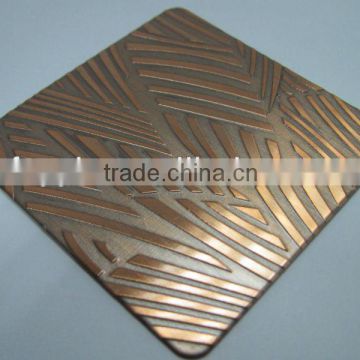 antique Bronze ti-coated Hairline finish Stainless Steel Sheet/plate for decoration