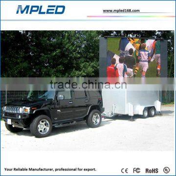 Pop up easy installation vehicle-mounted led billboard high quality/high gray level/high refresh rate