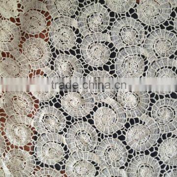 Whole Sale High Quality Embroidery Lace Accessory 100% Cotton Lace Fabric for Garment photo-3