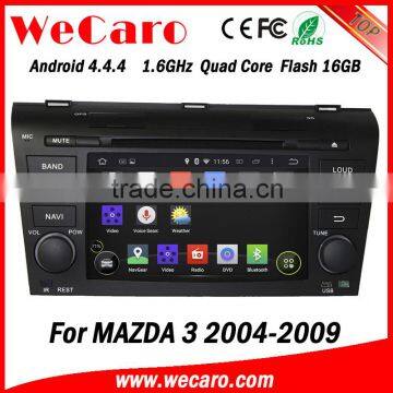 Wecaro WC-MZ7003 android 4.4.4 car audio for mazda 3 dvd player 2004 - 2009 3G wifi playstore