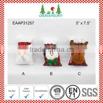 Traditional Red and Green Felt Christmas Candy Bag photo-4