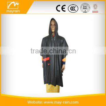 Black Waterproof PVC Poncho High Quality Poncho