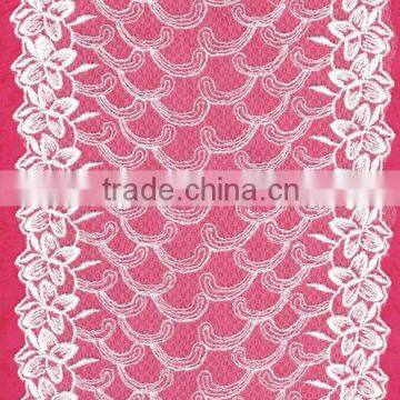 white embroidery swiss voile lace for wedding dress