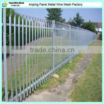 cheap second hand hot dipped galvanized steel palisade fence/fencing for sale