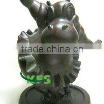 Bronze sculpture of pig lady