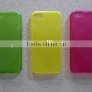 Colorful Soft TPU Clear Gel Blank case for IPhone 5C, wholesale price, the high quality!