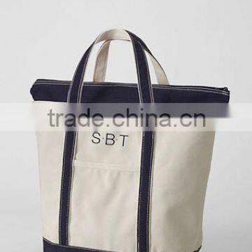 2016 Large Natural Zip Top Canvas Tote Bag