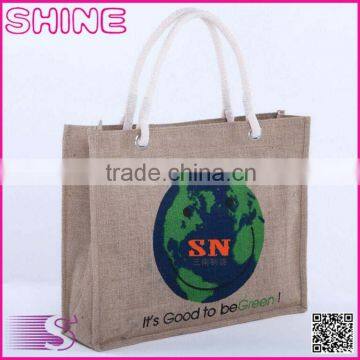 Customized logo printed cheap ECO-original linen fibric shopping bag for promotional bags